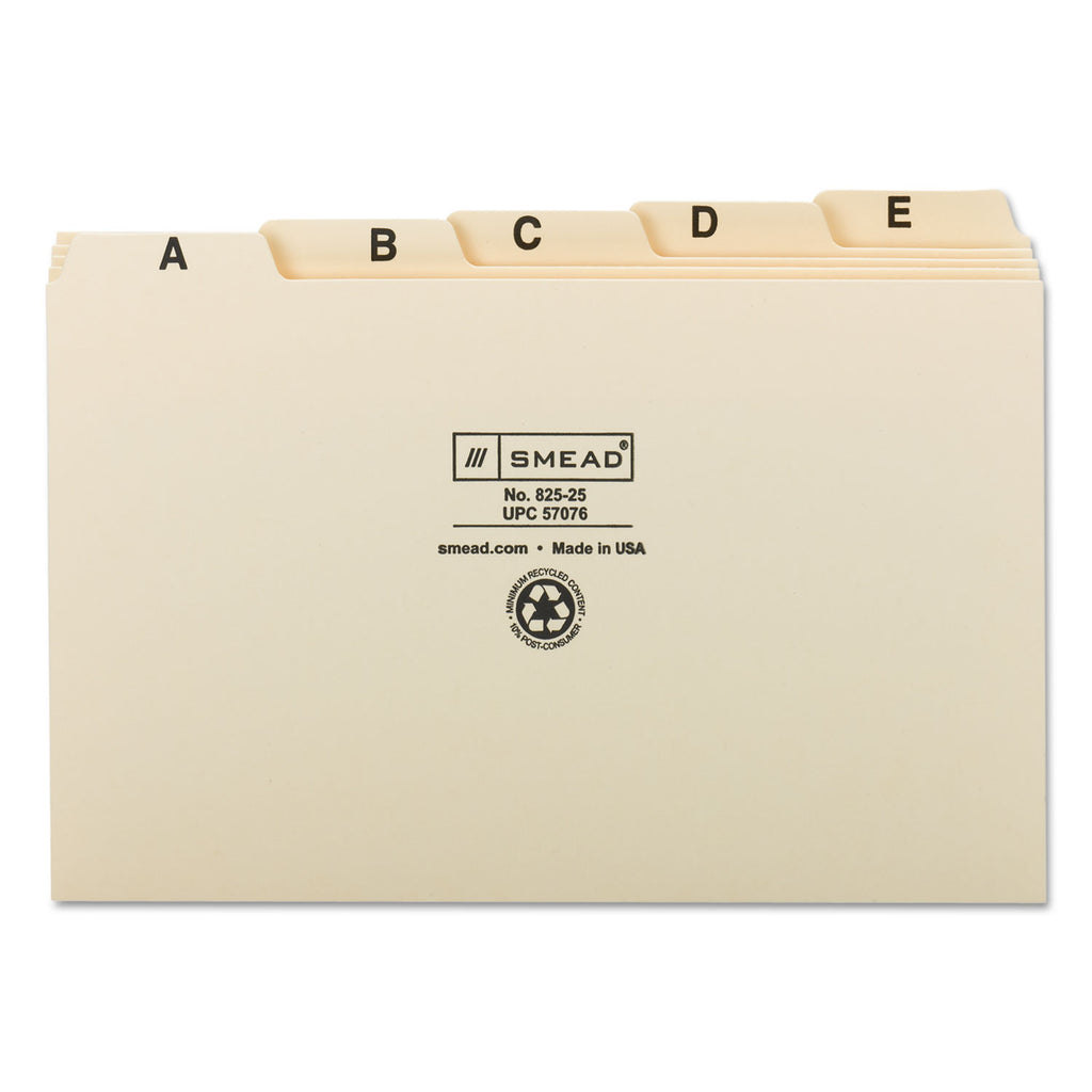 manila-card-guides-1-5-cut-top-tab-a-to-z-5-x-8-manila-25-set_smd57076 - 2