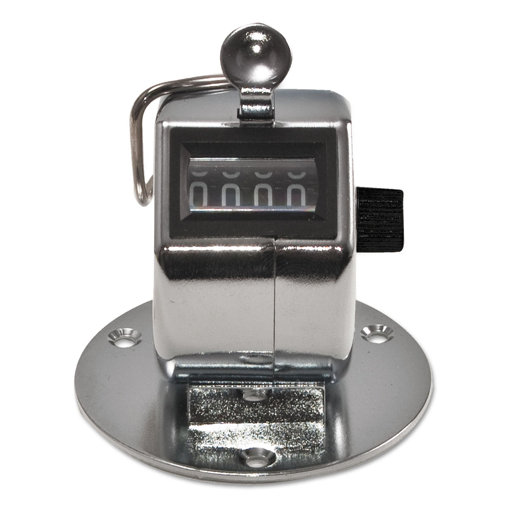 Tally II Desk Model Tally Counter, Registers 0-9999, Chrome - 
