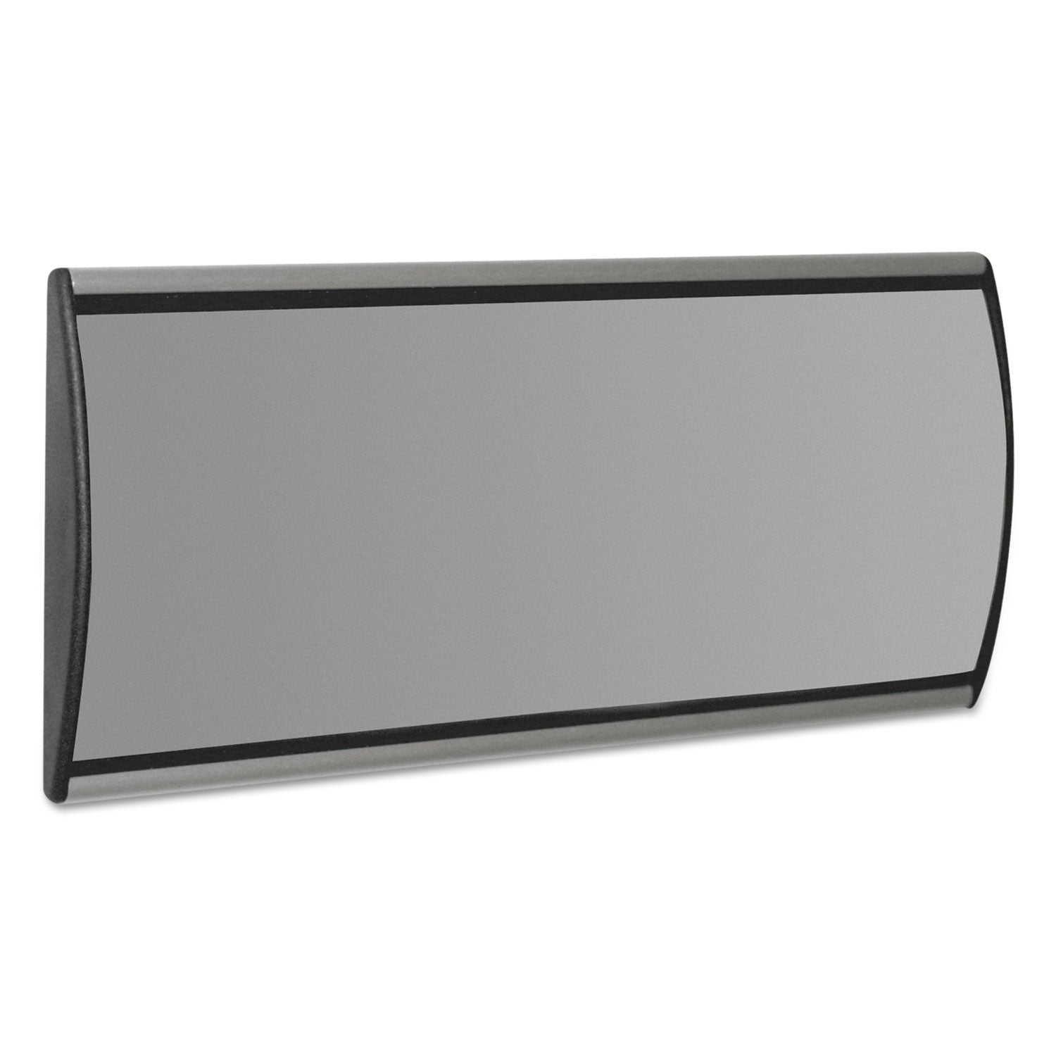 People Pointer Wall/Door Sign, Aluminum Base, 8.75 x 4, Black/Silver - 