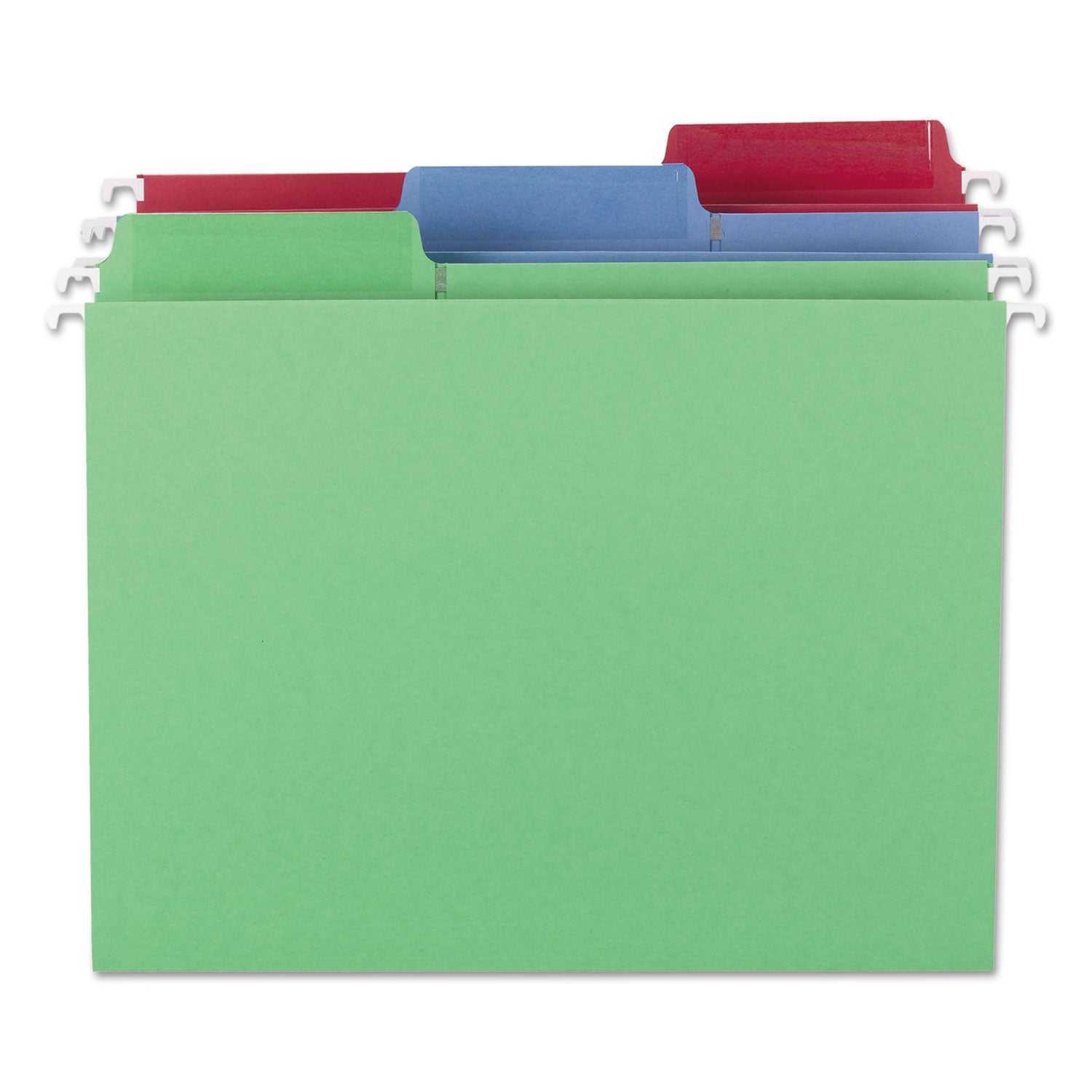 Erasable Folders, Letter Size, 1/3-Cut Tabs, Assorted Colors, 18/Box - 