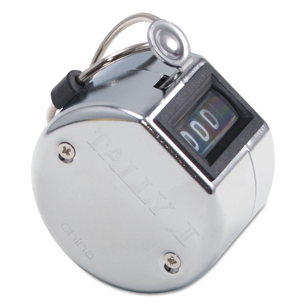 Tally I Hand Model Tally Counter, Registers 0-9999, Chrome - 