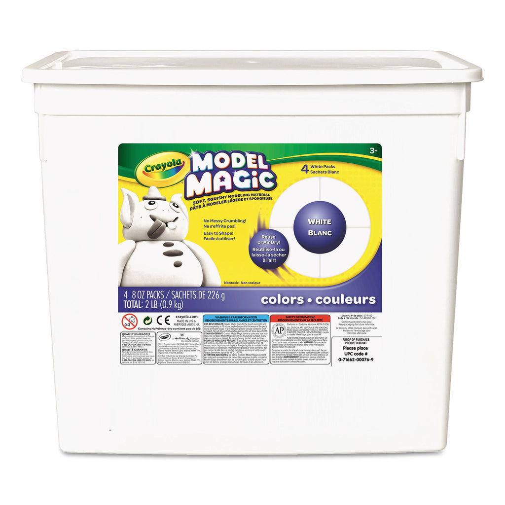 Model Magic Modeling Compound, 8 oz Packs, 4 Packs, White, 2 lbs - 
