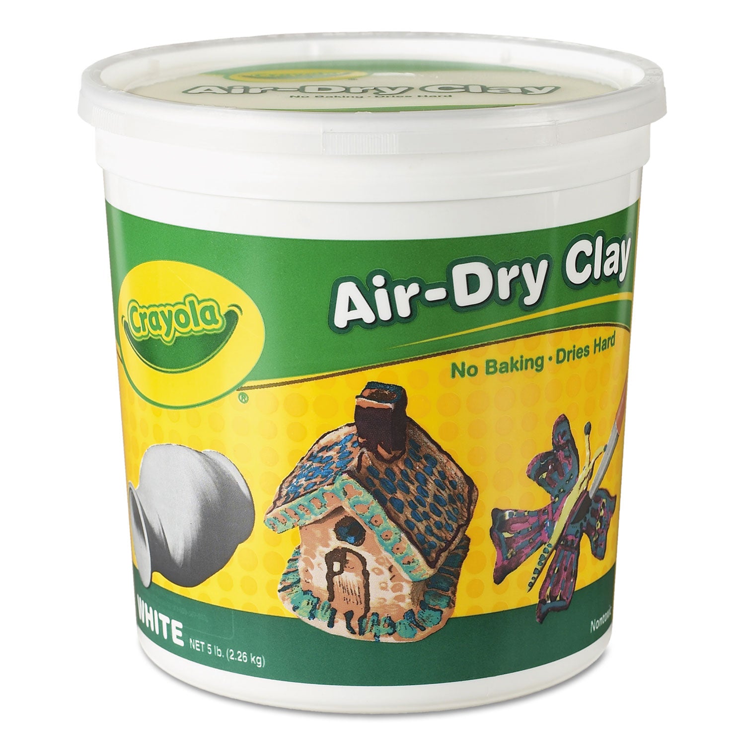 Air-Dry Clay, White, 5 lbs - 