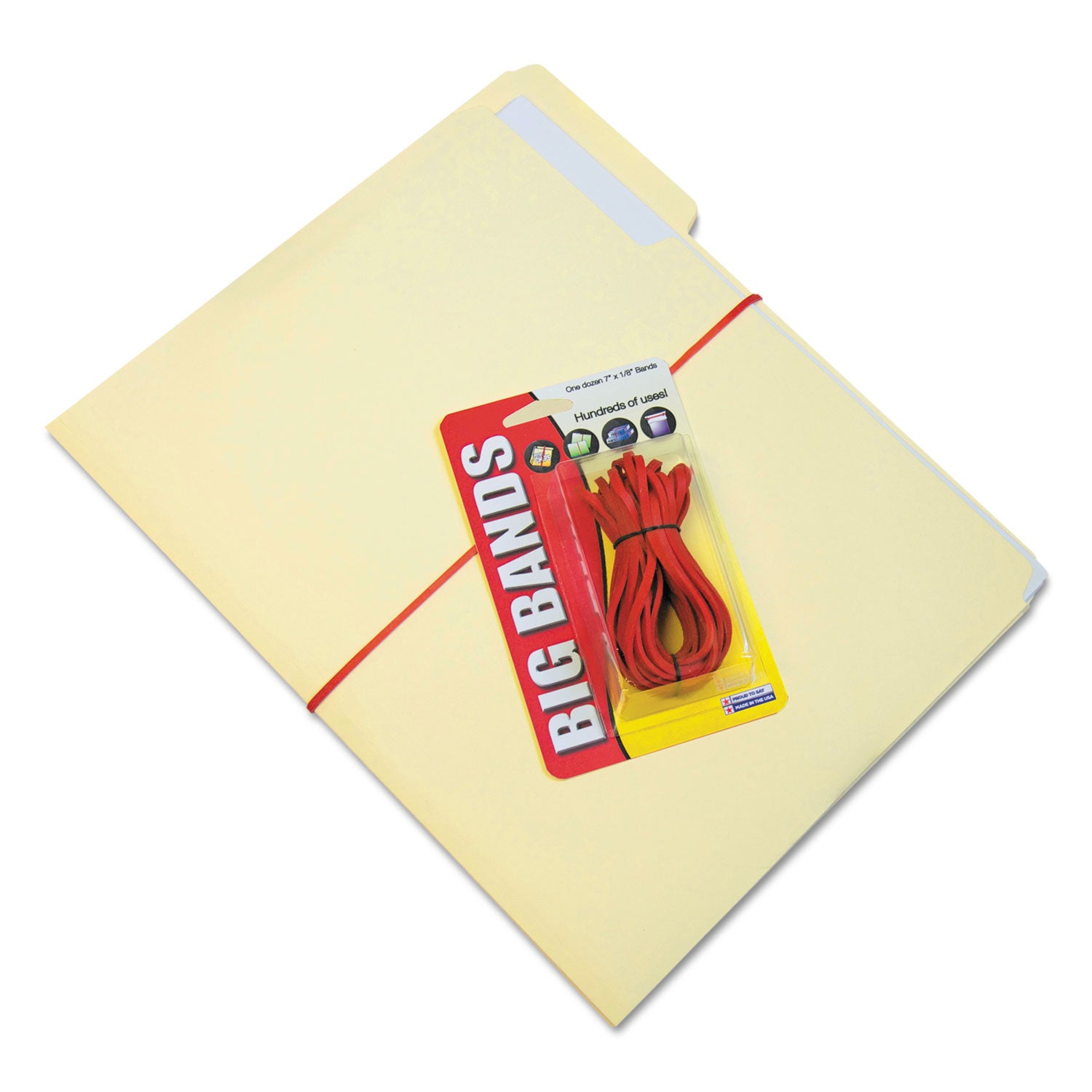 Big Bands Rubber Bands, Size 117B, 0.06" Gauge, Red, 12/Pack