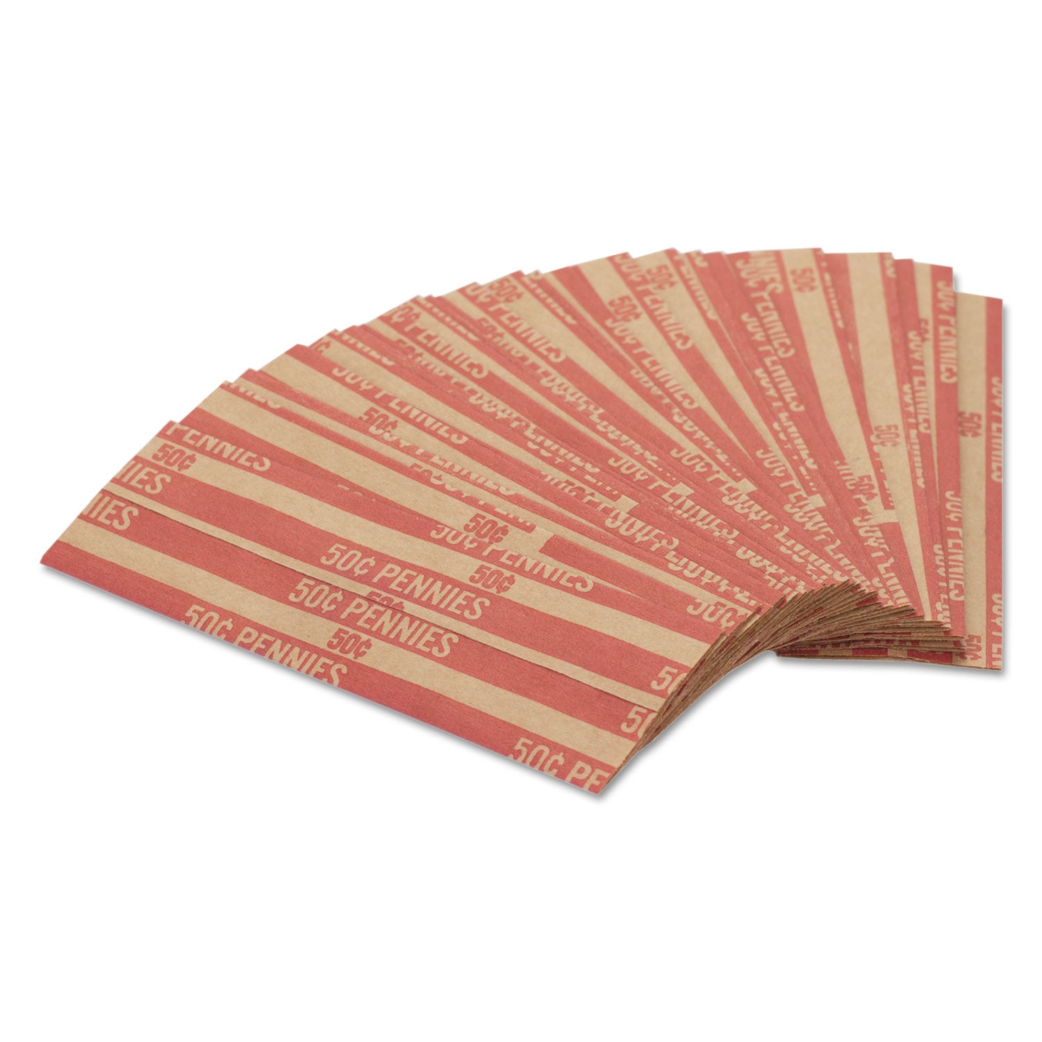 Flat Coin Wrappers, Pennies, $.50, 1000 Wrappers/Box - 