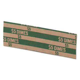 Flat Coin Wrappers, Dimes, $5, 1000 Wrappers/Box - 