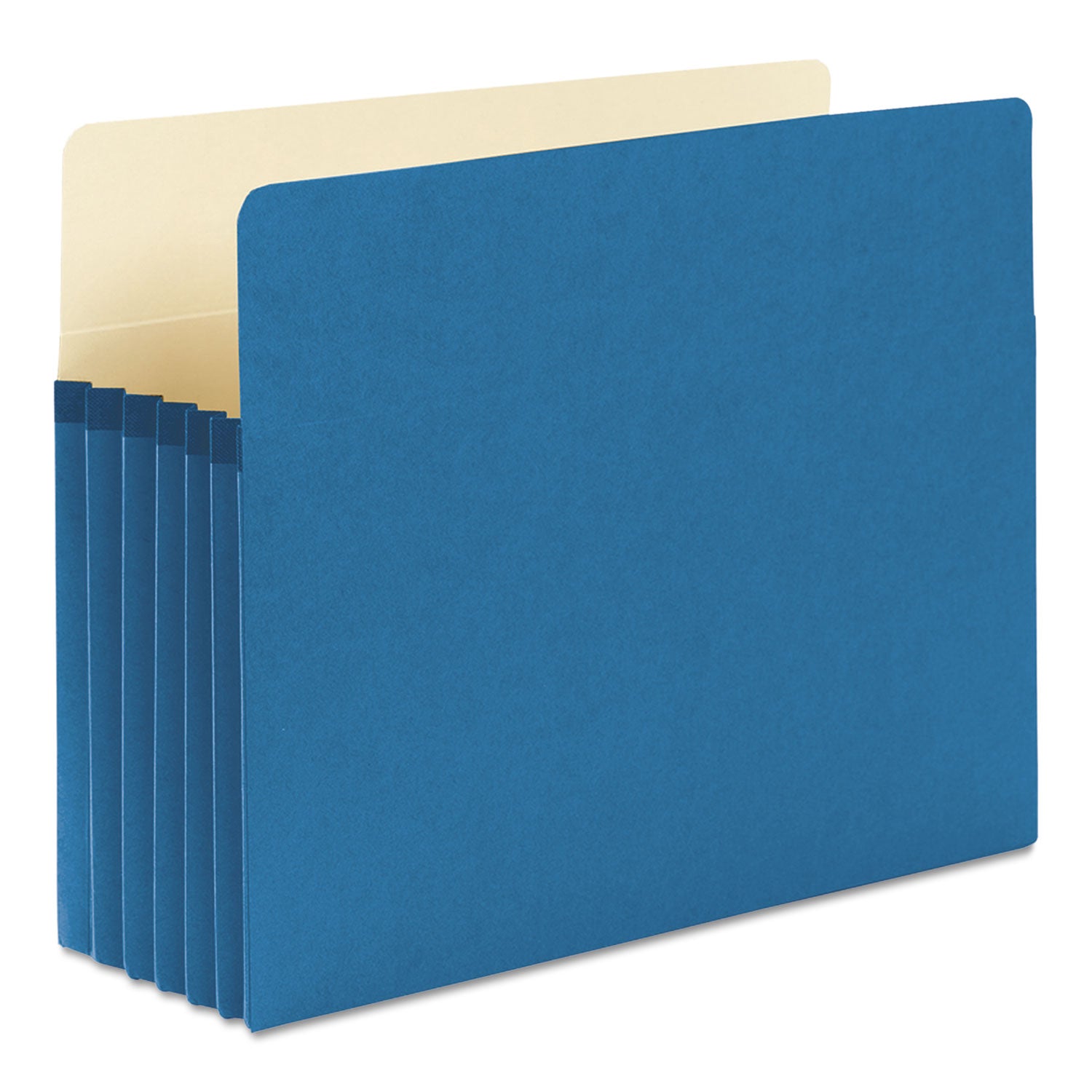 Colored File Pockets, 5.25" Expansion, Letter Size, Blue - 