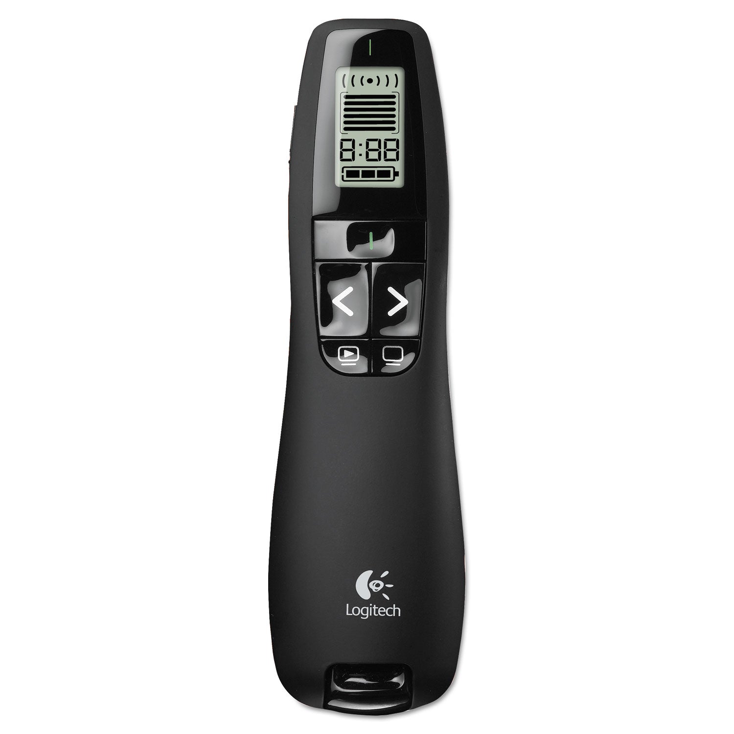 r800-wireless-laser-presentation-remote-w-lcd-display-class-2-100-ft-range-matte-black_log910001350 - 3