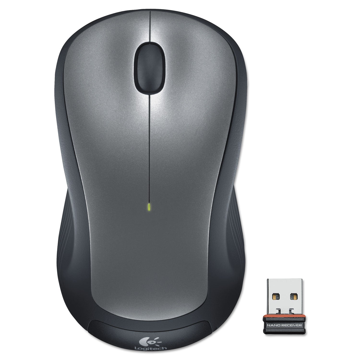 M310 Wireless Mouse, 2.4 GHz Frequency/30 ft Wireless Range, Left/Right Hand Use, Silver/Black - 