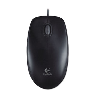 B100 Optical USB Mouse, USB 2.0, Left/Right Hand Use, Black - 