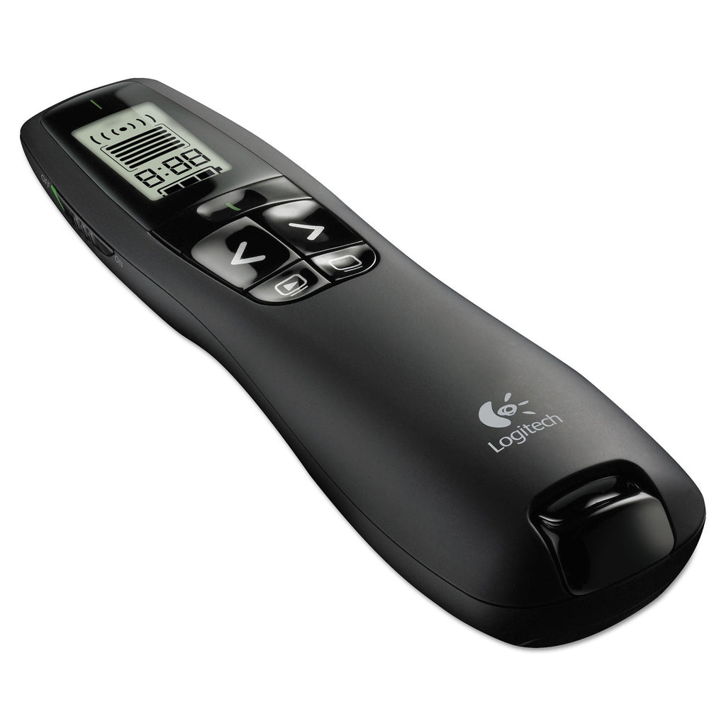 r800-wireless-laser-presentation-remote-w-lcd-display-class-2-100-ft-range-matte-black_log910001350 - 1