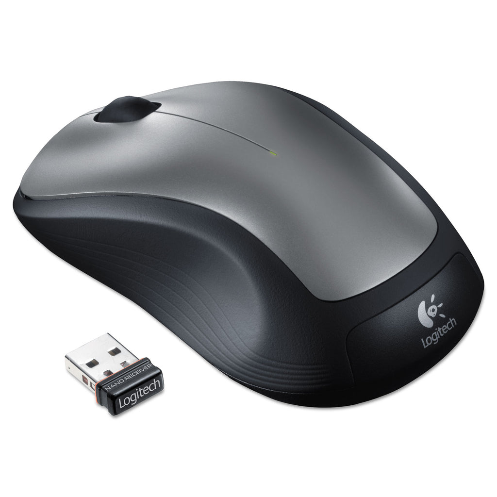 M310 Wireless Mouse, 2.4 GHz Frequency/30 ft Wireless Range, Left/Right Hand Use, Silver/Black - 