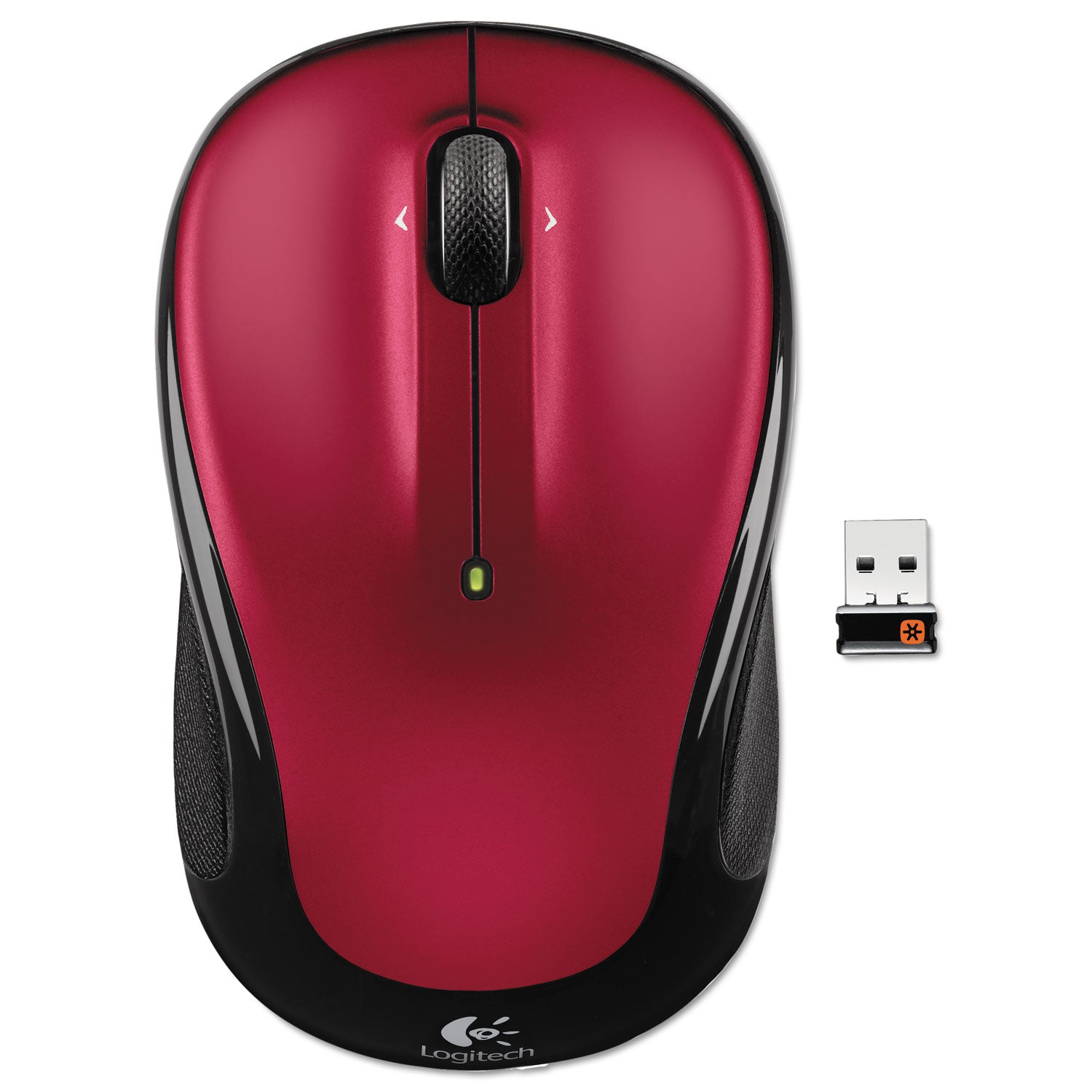 M325 Wireless Mouse, 2.4 GHz Frequency/30 ft Wireless Range, Left/Right Hand Use, Red - 