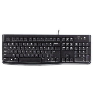 K120 Ergonomic Desktop Wired Keyboard, USB, Black - 