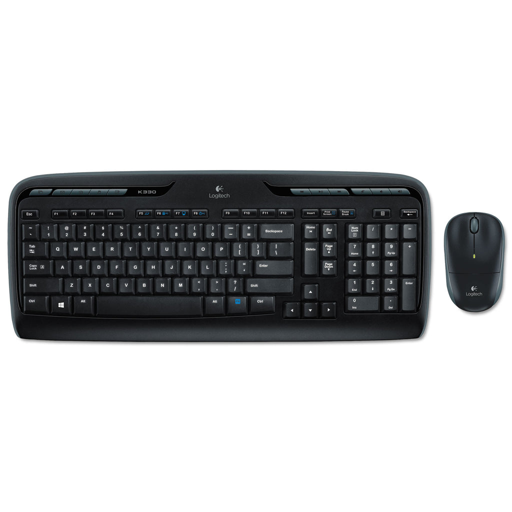 MK320 Wireless Keyboard + Mouse Combo, 2.4 GHz Frequency/30 ft Wireless Range, Black - 
