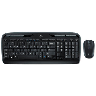 MK320 Wireless Keyboard + Mouse Combo, 2.4 GHz Frequency/30 ft Wireless Range, Black - 