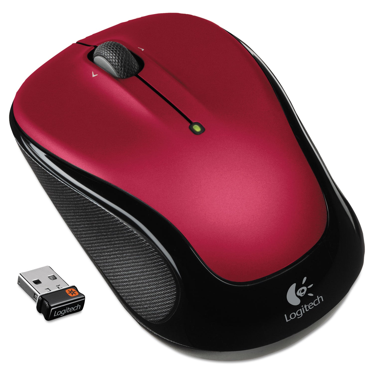M325 Wireless Mouse, 2.4 GHz Frequency/30 ft Wireless Range, Left/Right Hand Use, Red - 