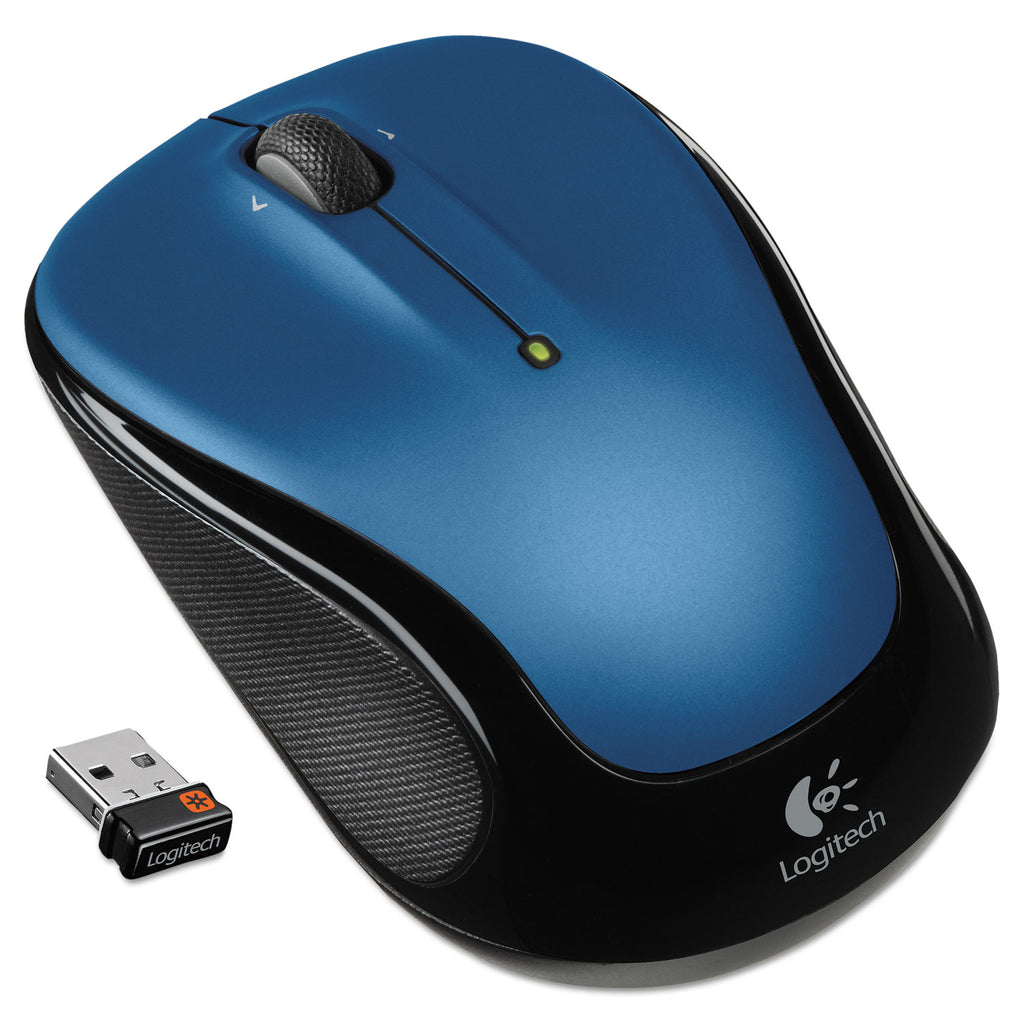 M325 Wireless Mouse, 2.4 GHz Frequency/30 ft Wireless Range, Left/Right Hand Use, Blue - 