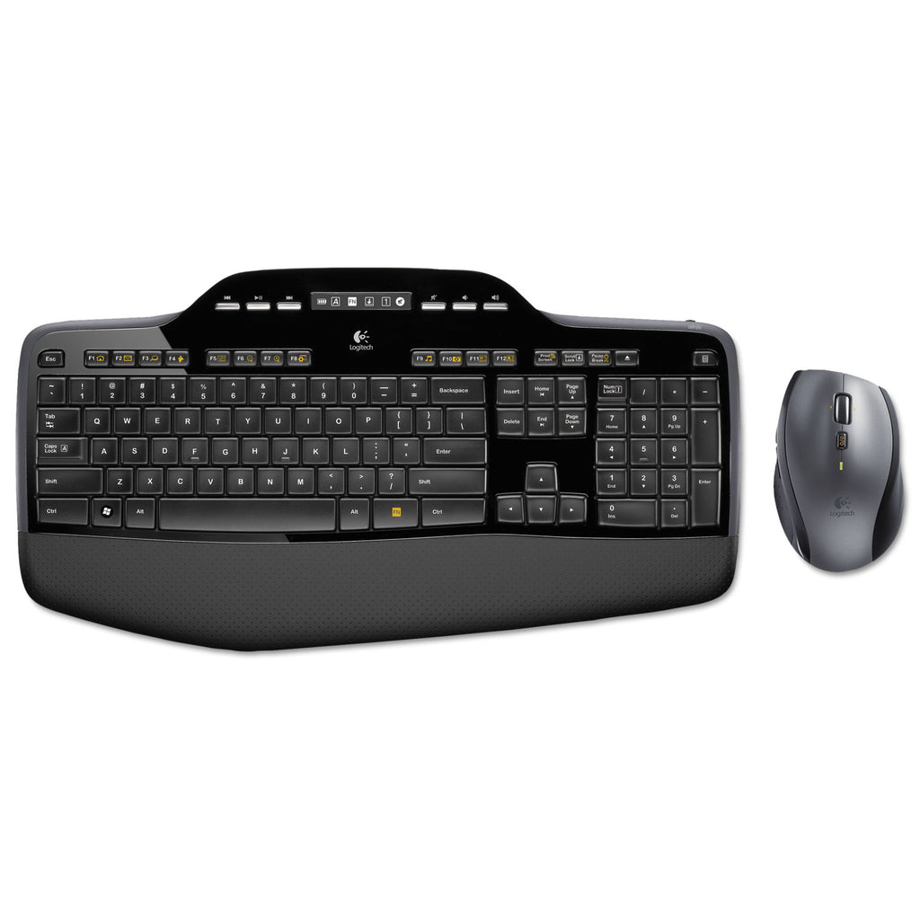 MK710 Wireless Keyboard + Mouse Combo, 2.4 GHz Frequency/30 ft Wireless Range, Black - 