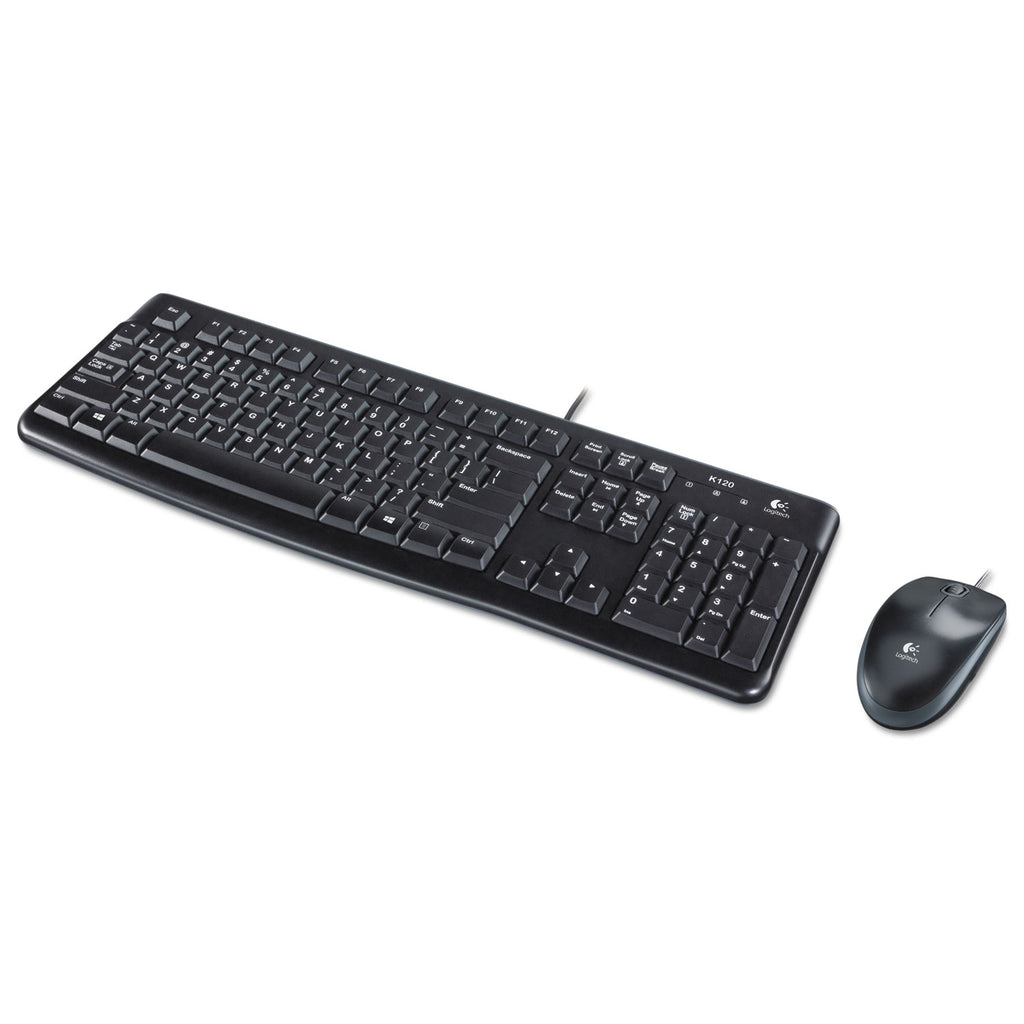 MK120 Wired Keyboard + Mouse Combo, USB 2.0, Black - 