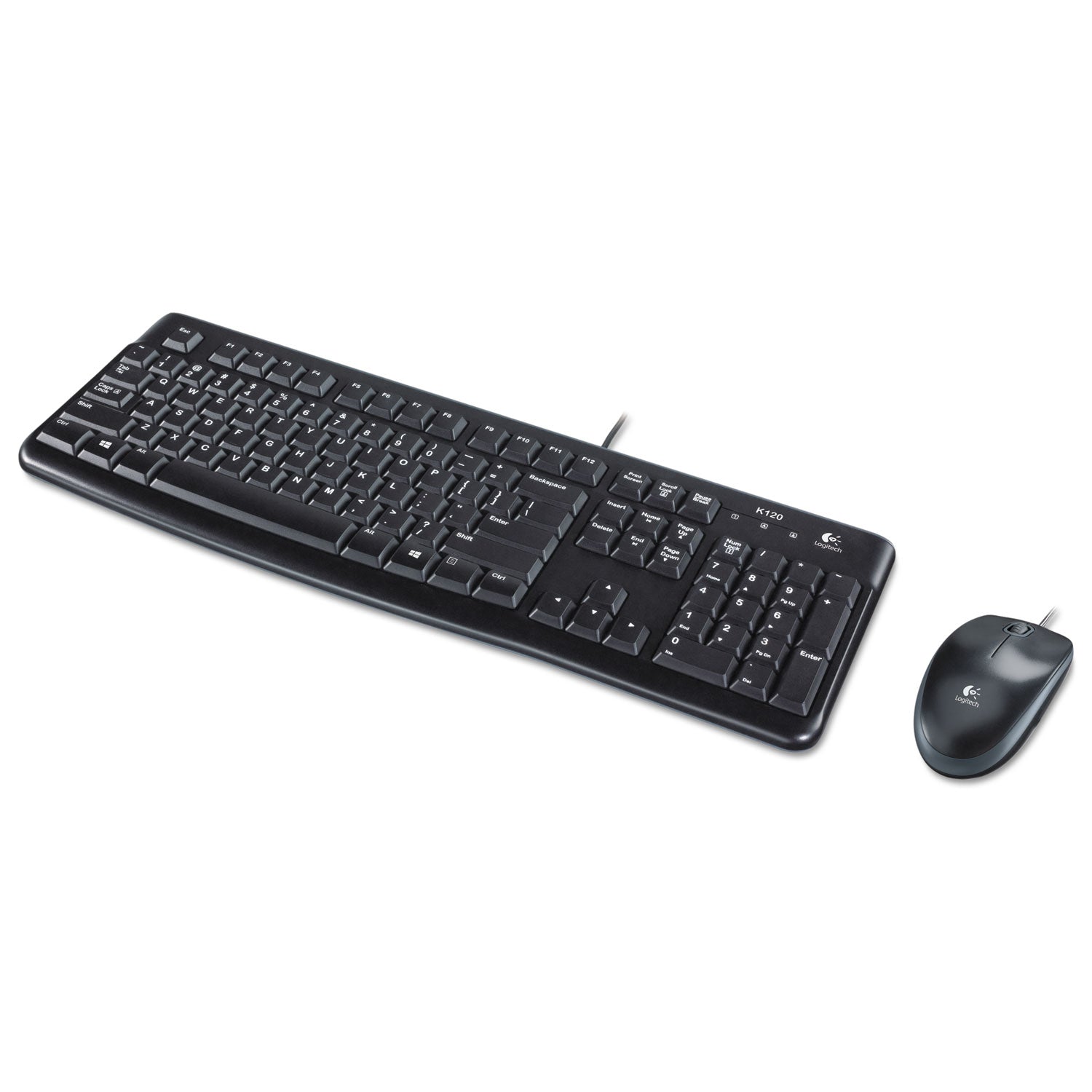 MK120 Wired Keyboard + Mouse Combo, USB 2.0, Black - 