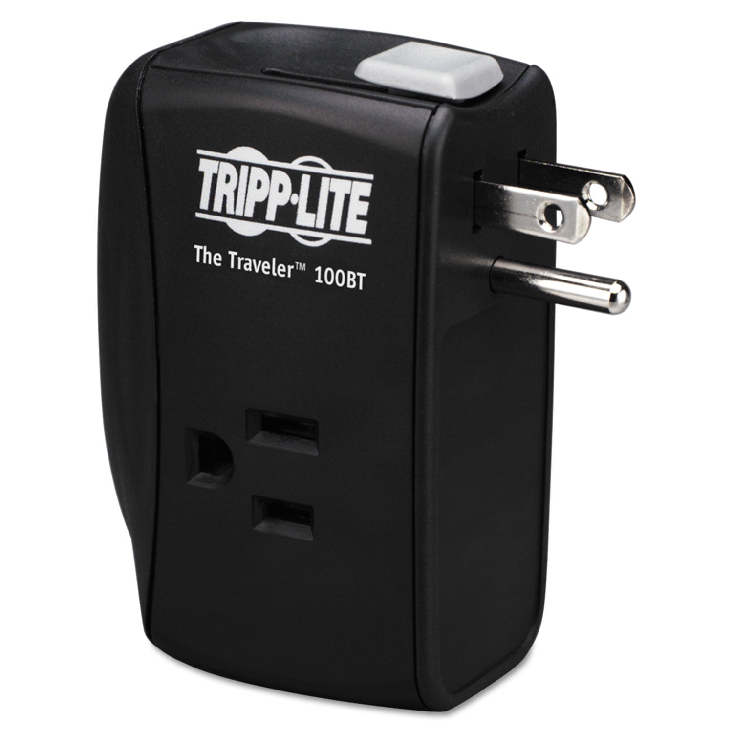 Protect It! Portable Surge Protector, 2 AC Outlets, 1,050 J, Black - 