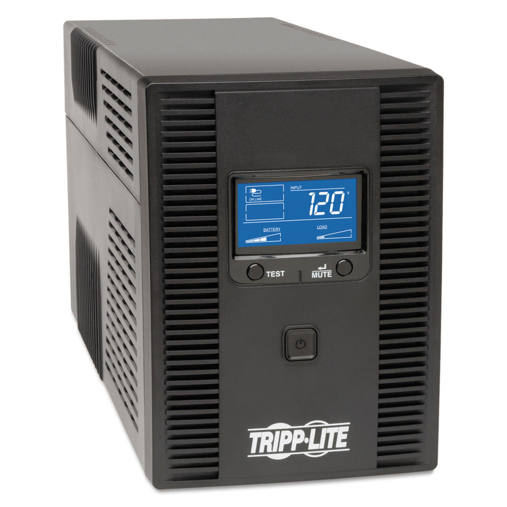 SmartPro LCD Line-Interactive UPS AVR Tower, 10 Outlets, 1,500 VA, 650 J - 