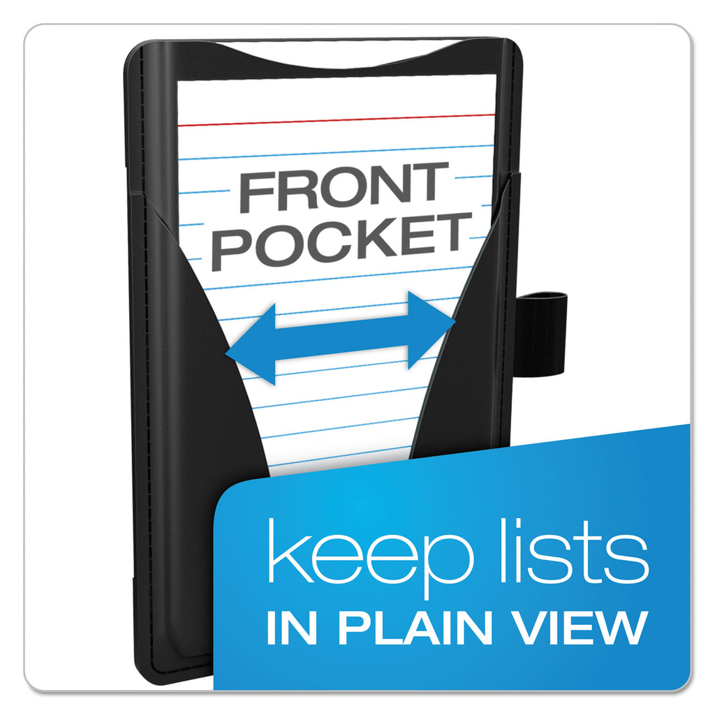 At Hand Note Card Case, Holds 25 3 x 5 Cards, 5.5 x 3.75 x 5.33, Poly, Black - 