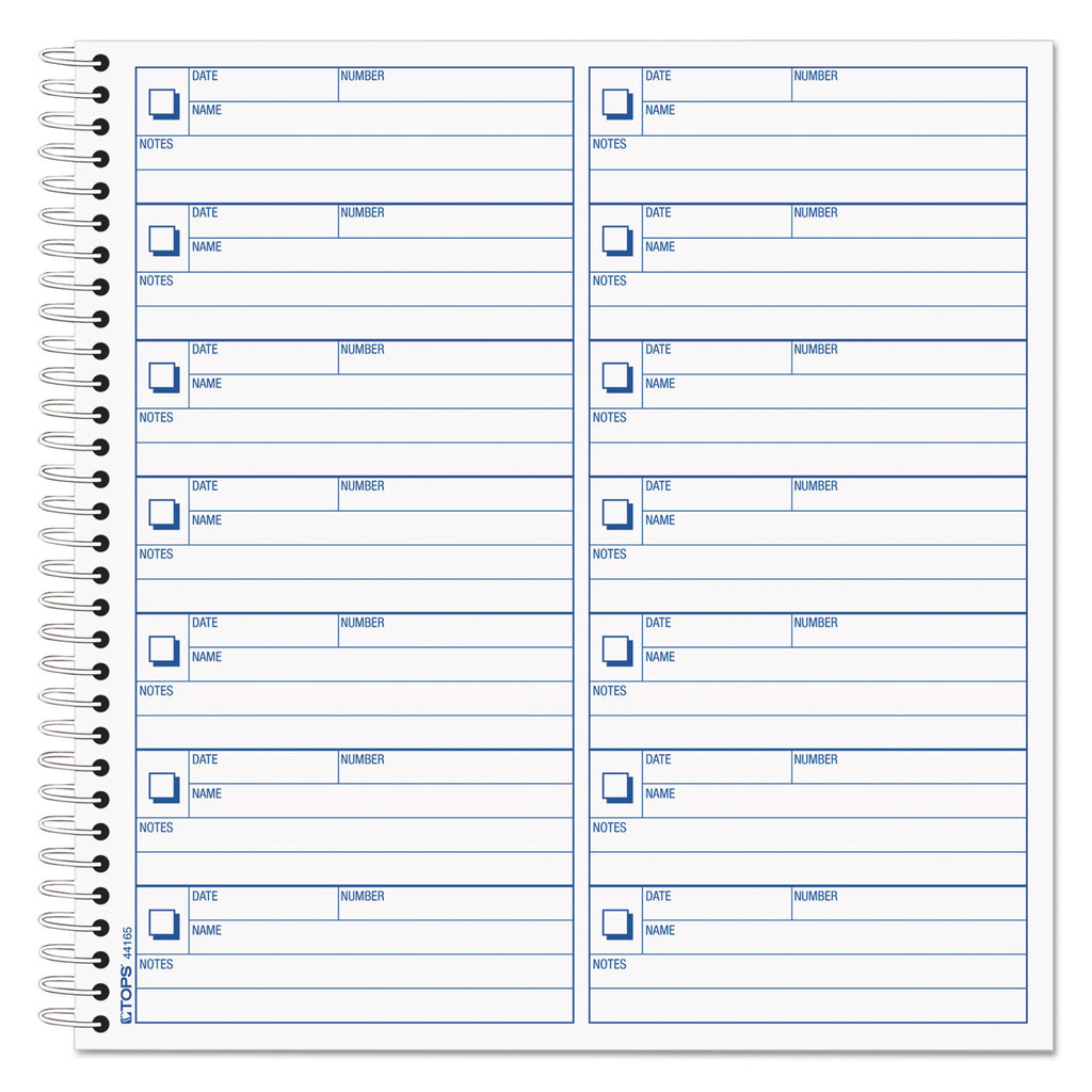 Voice Mail Message Book, One-Part (No Copies), 4 x 1.14, 14 Forms/Sheet, 1,400 Forms Total