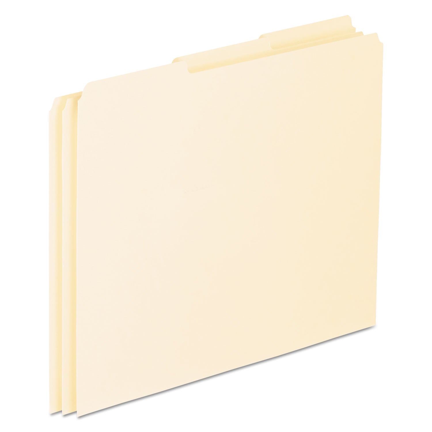Blank Top Tab File Guides, 1/3-Cut Top Tab, Blank, 8.5 x 11, Manila, 100/Box - 