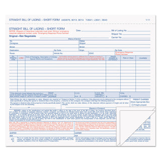 Hazardous Material Short Form, Three-Part Carbonless, 7 x 8.5, 50 Forms Total