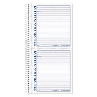Memorandum Book, Two-Part Carbonless, 5.5 x 5, 2 Forms/Sheet, 100 Forms Total - 