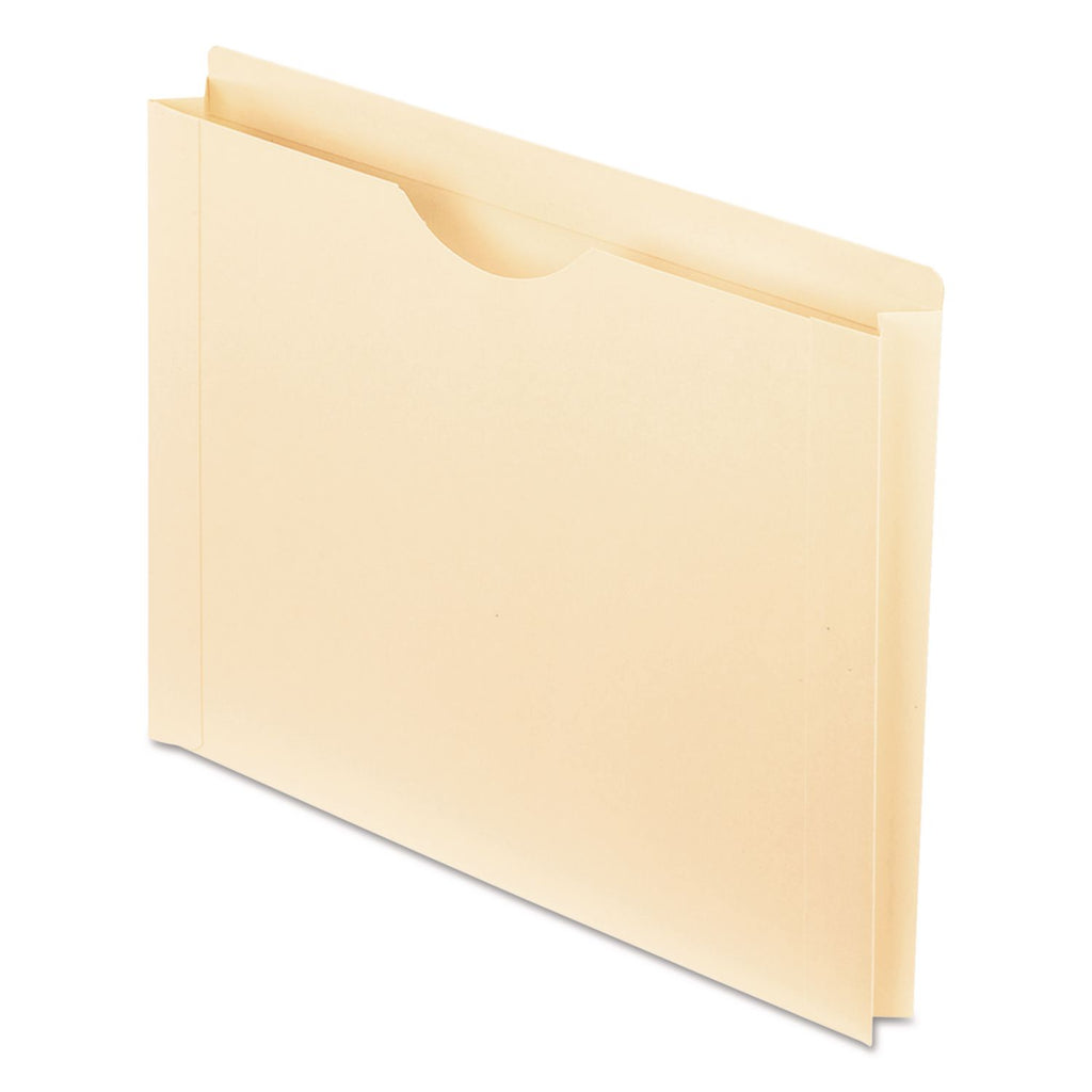 Manila Reinforced File Jackets, 2-Ply Straight Tab, Letter Size, Manila, 50/Box