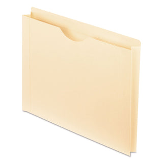 Manila Reinforced File Jackets, 2-Ply Straight Tab, Letter Size, Manila, 50/Box