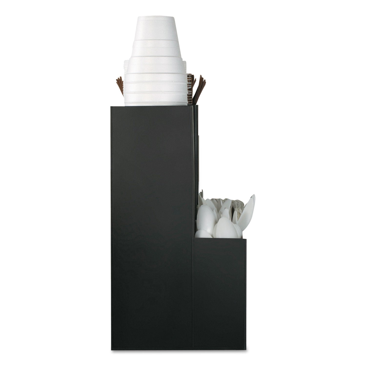 Coffee Condiment Caddy Organizer, 10 Compartments, 5.4 x 11 x 12.6, Black