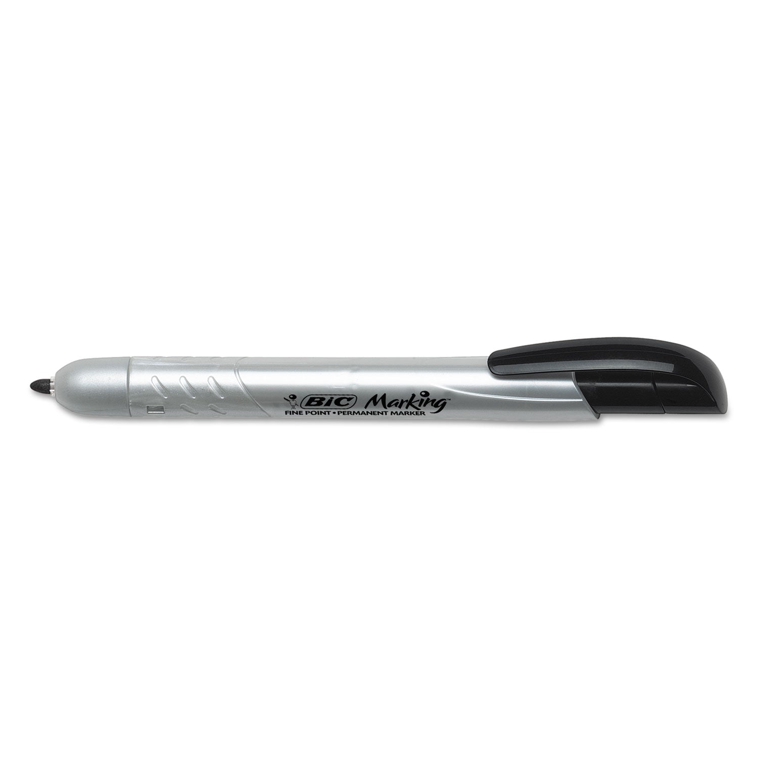 Intensity Retractable Permanent Marker, Fine Bullet Tip, Black, Dozen - 