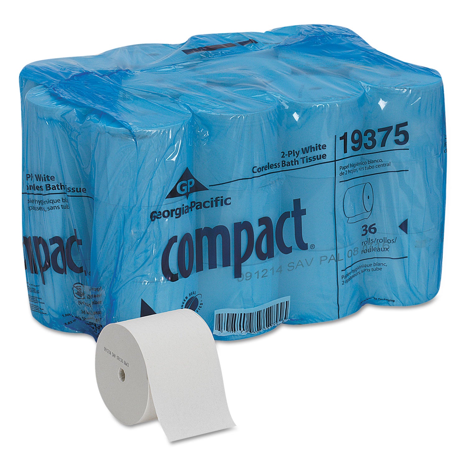 Coreless Bath Tissue, Septic Safe, 2-Ply, White, 1,000 Sheets/Roll, 36 Rolls/Carton - 