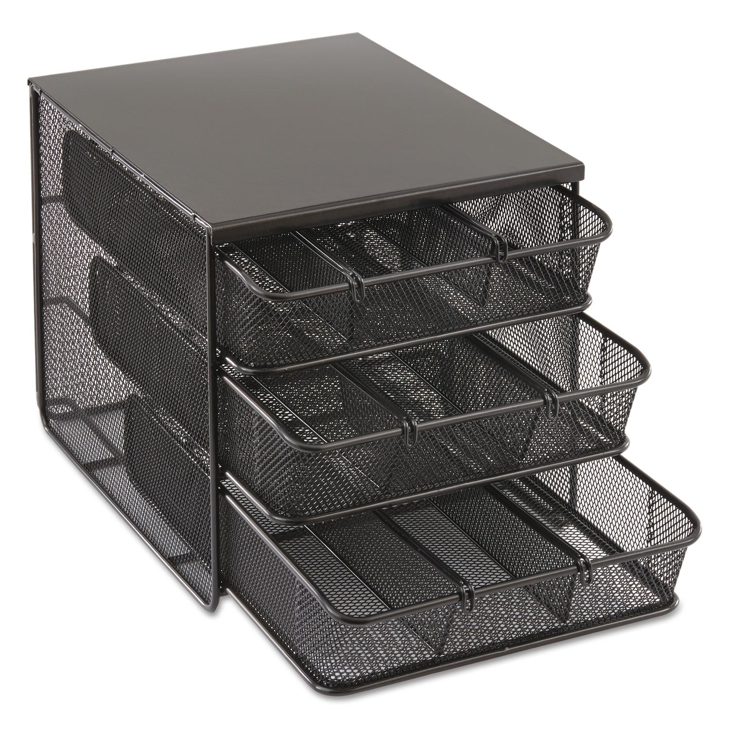 3 Drawer Hospitality Organizer, 7 Compartments, 11.5 x 8.25 x 8.25, Black