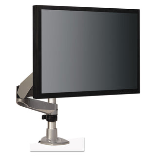 Dual Monitor Swivel Arm, 360 Degree Rotation, +15 Degree/-90 Degree Tilt, 180 Degree Pan, Black/Gray, Supports 30 lb