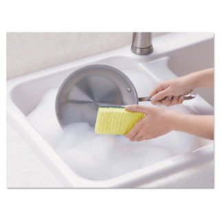 Heavy-Duty Scrub Sponge, 4.5 x 2.7, 0.6" Thick, Yellow/Green, 3/Pack