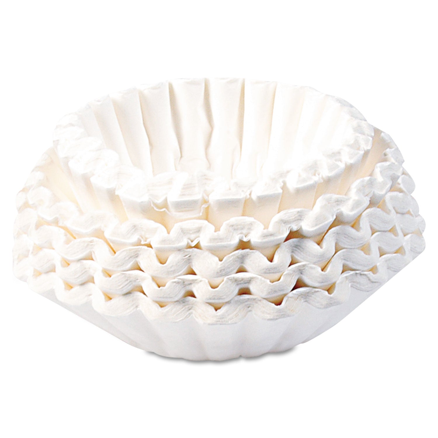 Commercial Coffee Filters, 12 Cup Size, Flat Bottom, 500/Bag, 2 Bags/Carton - 