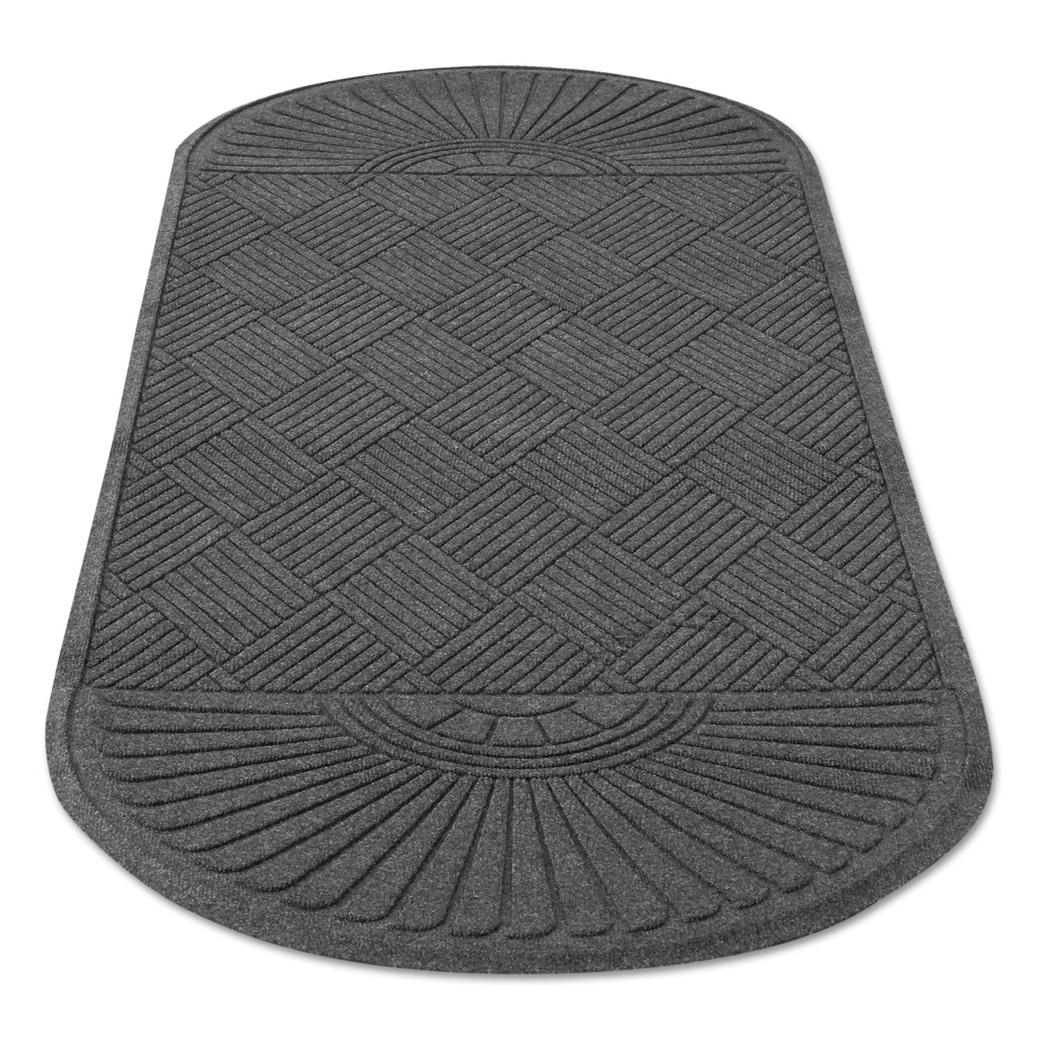 EcoGuard Diamond Floor Mat, Double Fan, 36 x 96, Charcoal - 