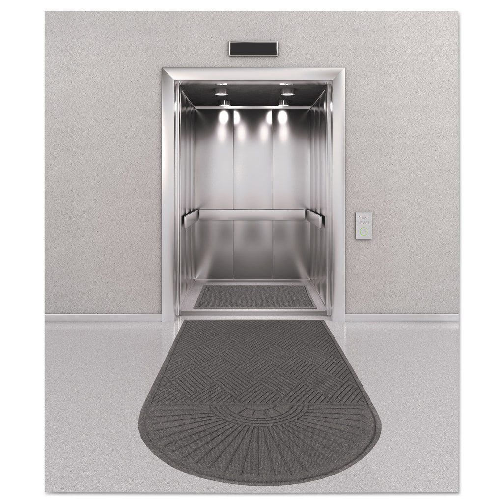 EcoGuard Diamond Floor Mat, Single Fan, 48 x 96, Charcoal - 