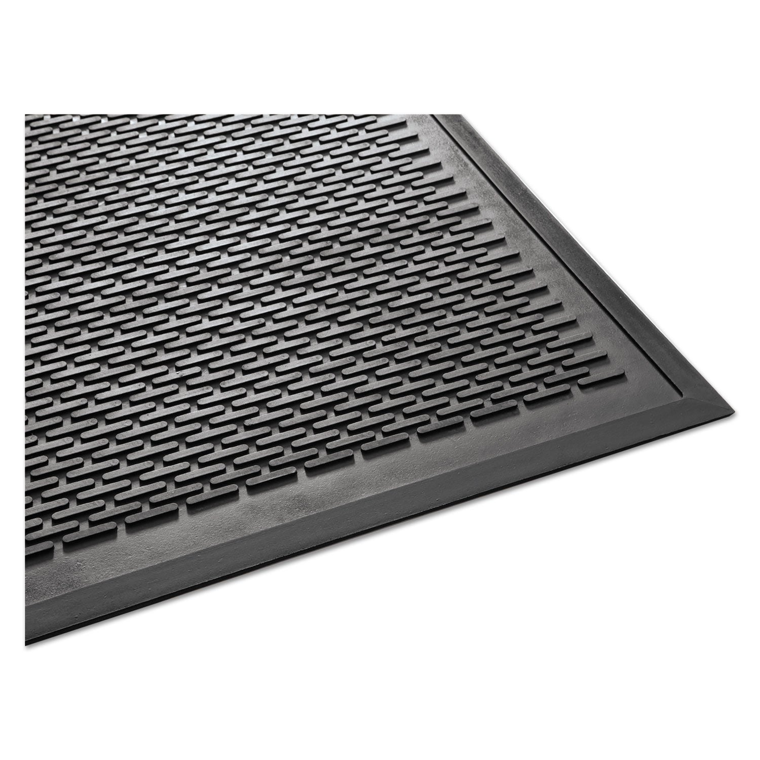 Clean Step Outdoor Rubber Scraper Mat, Polypropylene, 36 x 60, Black - 