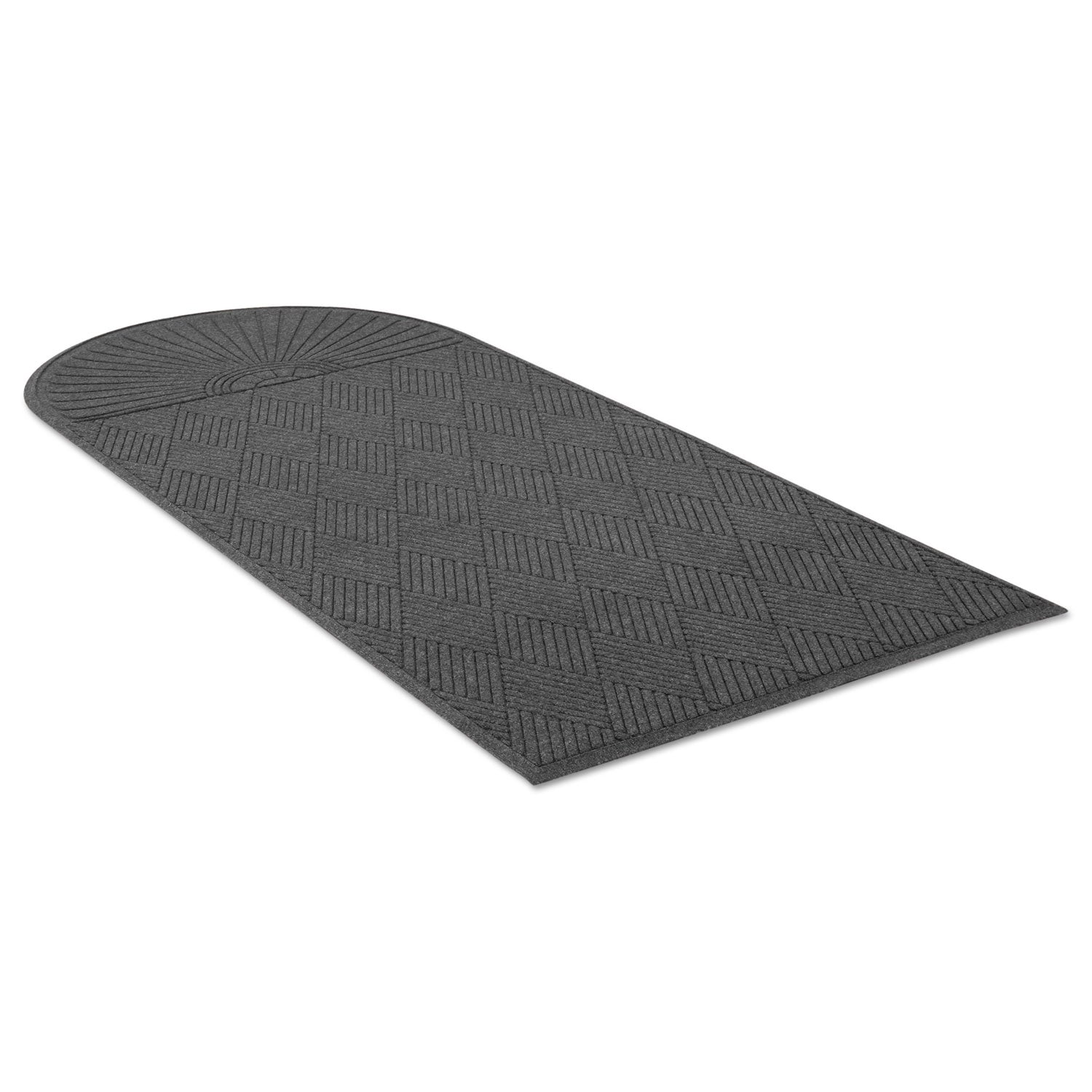 EcoGuard Diamond Floor Mat, Single Fan, 48 x 96, Charcoal - 