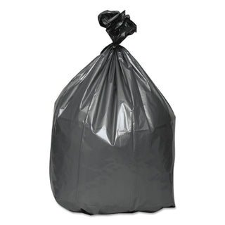 Can Liners, 60 gal, 1.55 mil, 39" x 56", Gray, 10 Bags/Roll, 5 Rolls/Carton