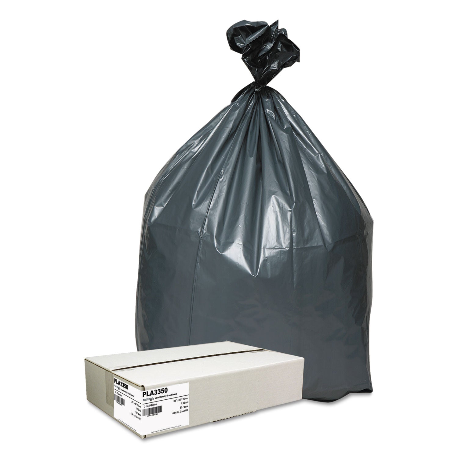 can-liners-33-gal-135-mil-33-x-40-gray-10-bags-roll-5-rolls-carton_wbipla3350 - 1