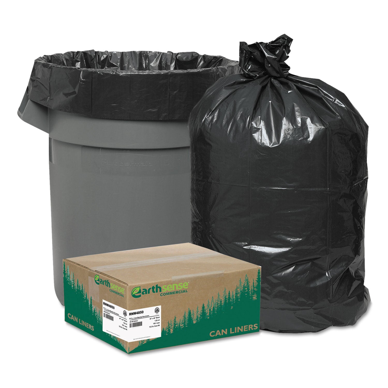 linear-low-density-recycled-can-liners-45-gal-125-mil-40-x-46-black-10-bags-roll-10-rolls-carton_wbirnw4850 - 1