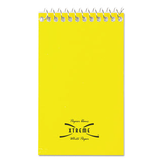 Paper Blanc Xtreme White Wirebound Memo Pads, Narrow Rule, Randomly Assorted Cover Colors, 60 White 3 x 5 Sheets