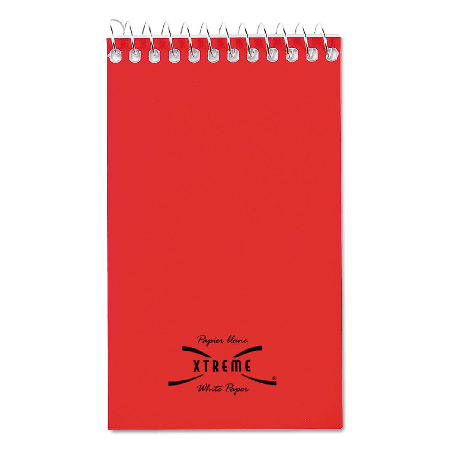 Paper Blanc Xtreme White Wirebound Memo Pads, Narrow Rule, Randomly Assorted Cover Colors, 60 White 3 x 5 Sheets